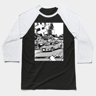 JDM Japanese Drift Racer Drifting Car Anime Manga Eurobeat Intensifies Aesthetic #11 Baseball T-Shirt